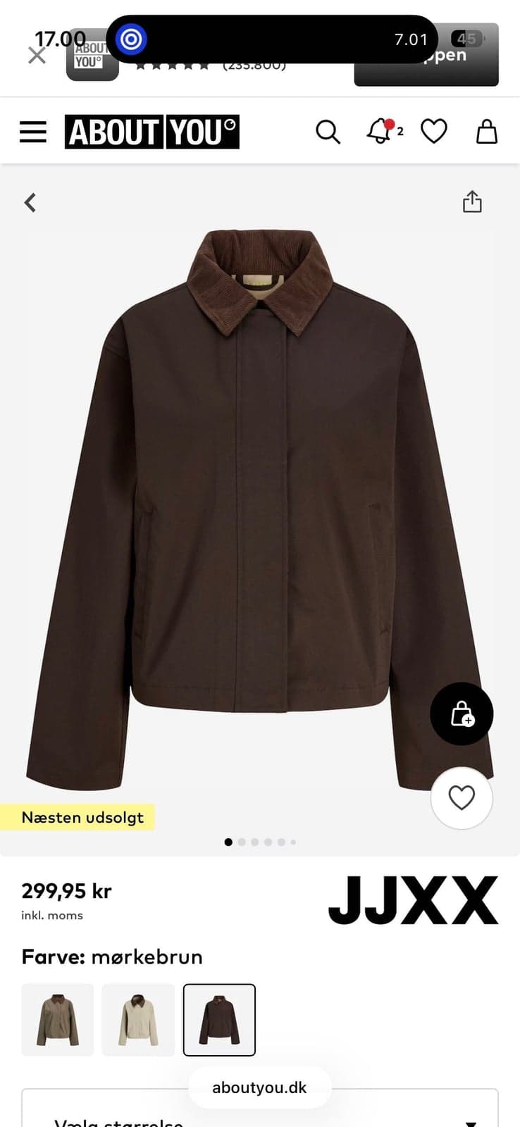 Jakke med 3 sæt nøgler