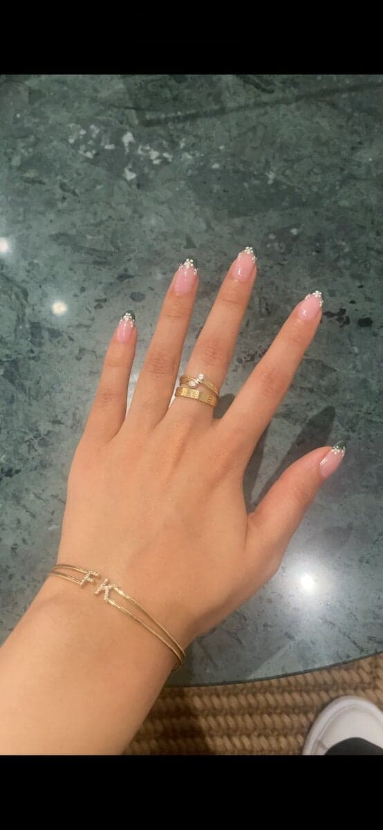 Guld Bangle med initialer F & K